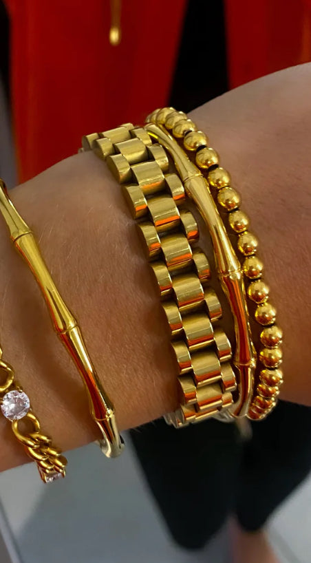 Gold Watchband Bracelet