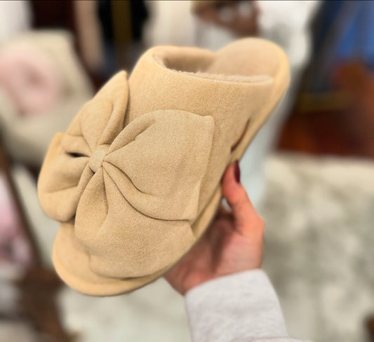 Cozy Bow Slippers