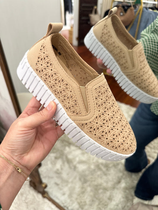 Fern Nude Slide On Sneaker